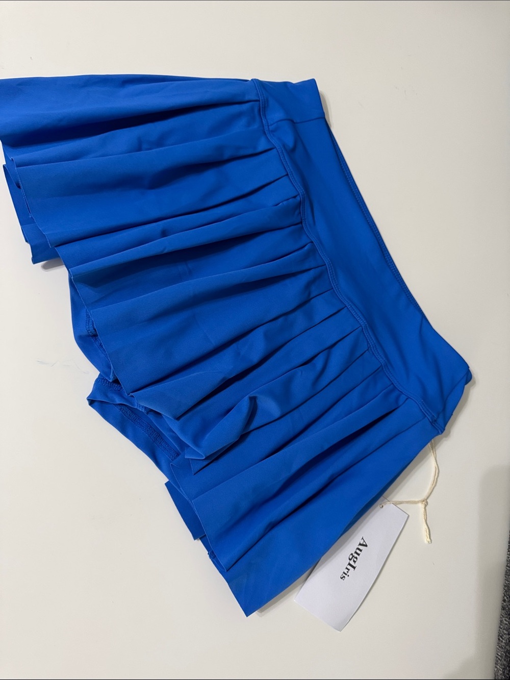 Royal Blue Pleated Mini Skirt